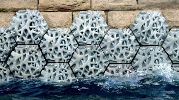 3D打印機(jī)制造生物海堤瓷磚用于海洋的生物保護(hù)